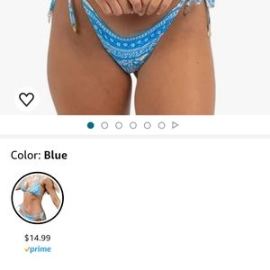 Boho halter string bikini 2 piece paisley print and spaghetti straps